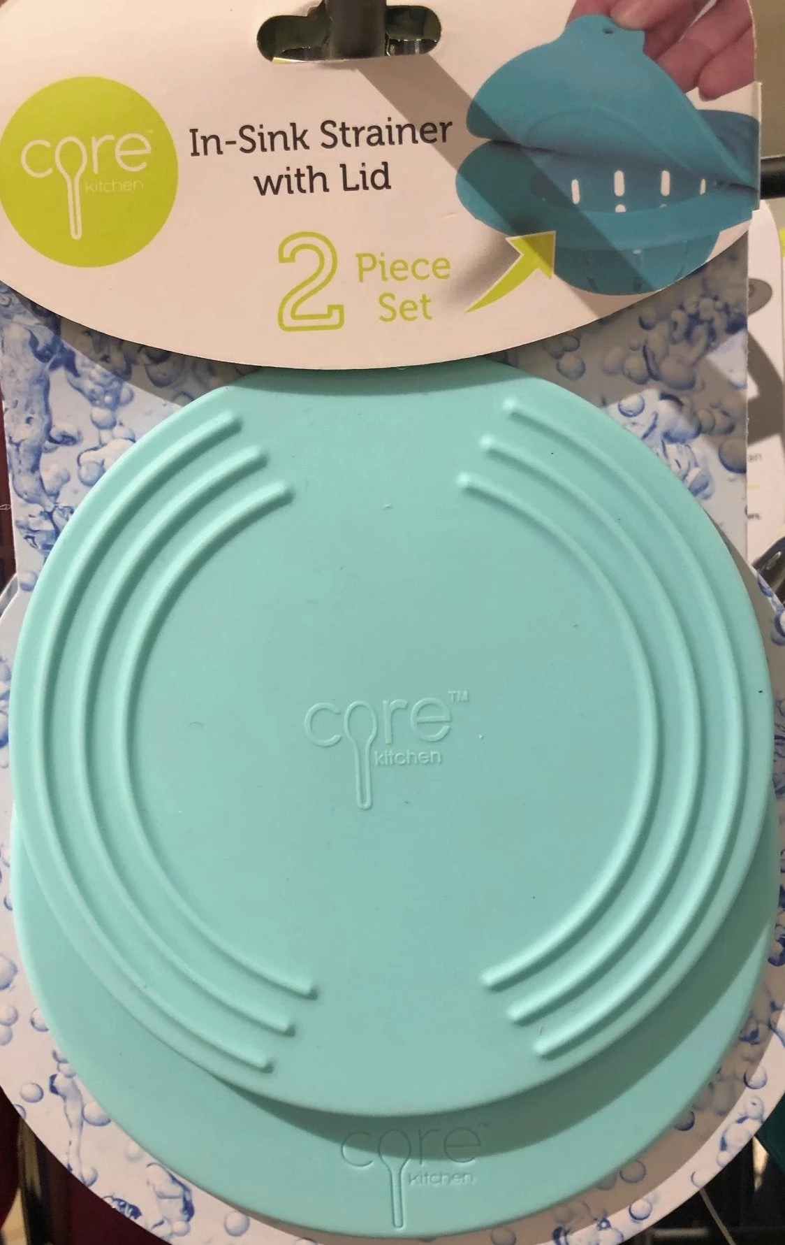 CORE HOME KITCHEN TOOLS BLUE SILICONE STRAINER/STOPPER 1 CORE HOME KITCHEN TOOLS BLUE SILICONE STRAINER/STOPPER