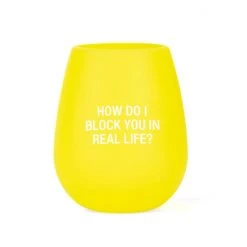 About Face Designs BAR & BEVERAGE BLOCK YOU SILICONE GLASS