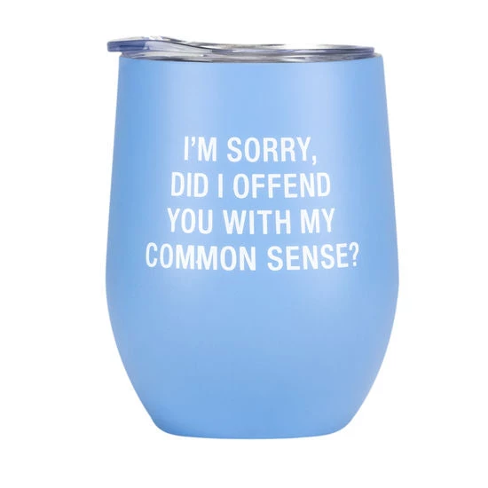 About Face Designs COMMON SENSE WINE TUMBLER BAR & BEVERAGE 1 About Face Designs COMMON SENSE WINE TUMBLER BAR & BEVERAGE