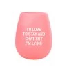 About Face Designs BAR & BEVERAGE STAY AND CHAT SILICONE GLASS