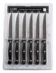 CORE HOME CUTLERY 6pc CORE STEAK KNIVES