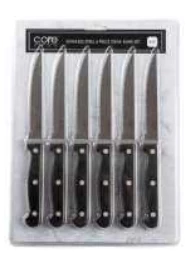 CORE HOME CUTLERY 6pc CORE STEAK KNIVES 1 CORE HOME CUTLERY 6pc CORE STEAK KNIVES