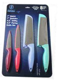 CORE HOME 8pc KNIFE SET CORE, COOL 1 CORE HOME 8pc KNIFE SET CORE, COOL