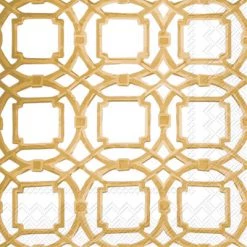 BOSTON INTERNATIONAL PAPER PRODUCTS COURTYARD GOLD LUNCH NAPKIN