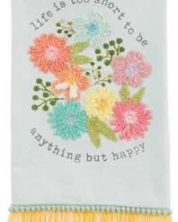 MUDPIE LINENS LIFE SHORT FLORAL TOWEL
