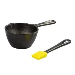 LODGE MANUFACTURING 16oz LODGE CAST IRON MELTING POT W/ SILICONE BRUSH