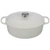 LE CREUSET/SCREWPULL 9.5 QT OVAL DUTCH OVEN WHITE COOKWARE