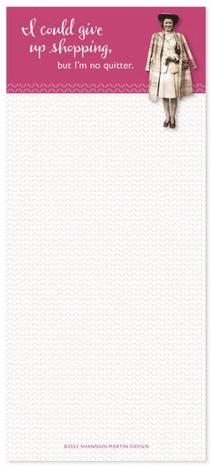 BIELY & SHOAF (SHANNON MARTIN) GIFTS I'M NO QUITTER LIST PAD 1 BIELY & SHOAF (SHANNON MARTIN) GIFTS I'M NO QUITTER LIST PAD