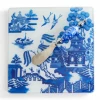 Two's Co/Cupcakes & Cartwheels SERVEWARE BLUE AND WHITE WILLOW CHEESE SERVING SET