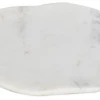 INDIA HANDICRAFTS WHITE MARBLE FREE FORM PLATE, LARGE