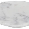 INDIA HANDICRAFTS WHITE MARBLE FREE FORM PLATE, MEDIUM