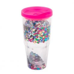 MSC MAINSTREET COLLECTION BAR & BEVERAGE PINK CONFETTI TUMBLER