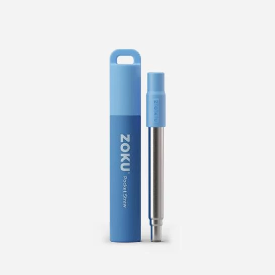 ZOKU REUSABLE POCKET STRAW, ASSORTED 4 ZOKU REUSABLE POCKET STRAW, ASSORTED