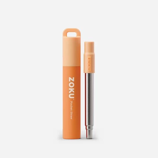 ZOKU REUSABLE POCKET STRAW, ASSORTED 2 ZOKU REUSABLE POCKET STRAW, ASSORTED