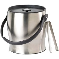 FILAMENT BAR & BEVERAGE STAINLESS STEEL ICE BUCKET W/TONGS