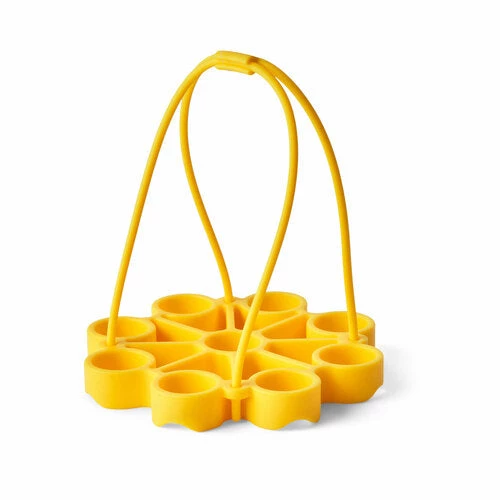 BROWNE USA KITCHEN TOOLS CUISIPRO SILICONE EGG RACK, YELLOW 1 BROWNE USA KITCHEN TOOLS CUISIPRO SILICONE EGG RACK, YELLOW