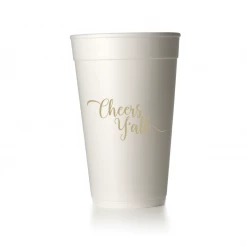 MAD Design CHEERS Y'ALL FOAM CUPS