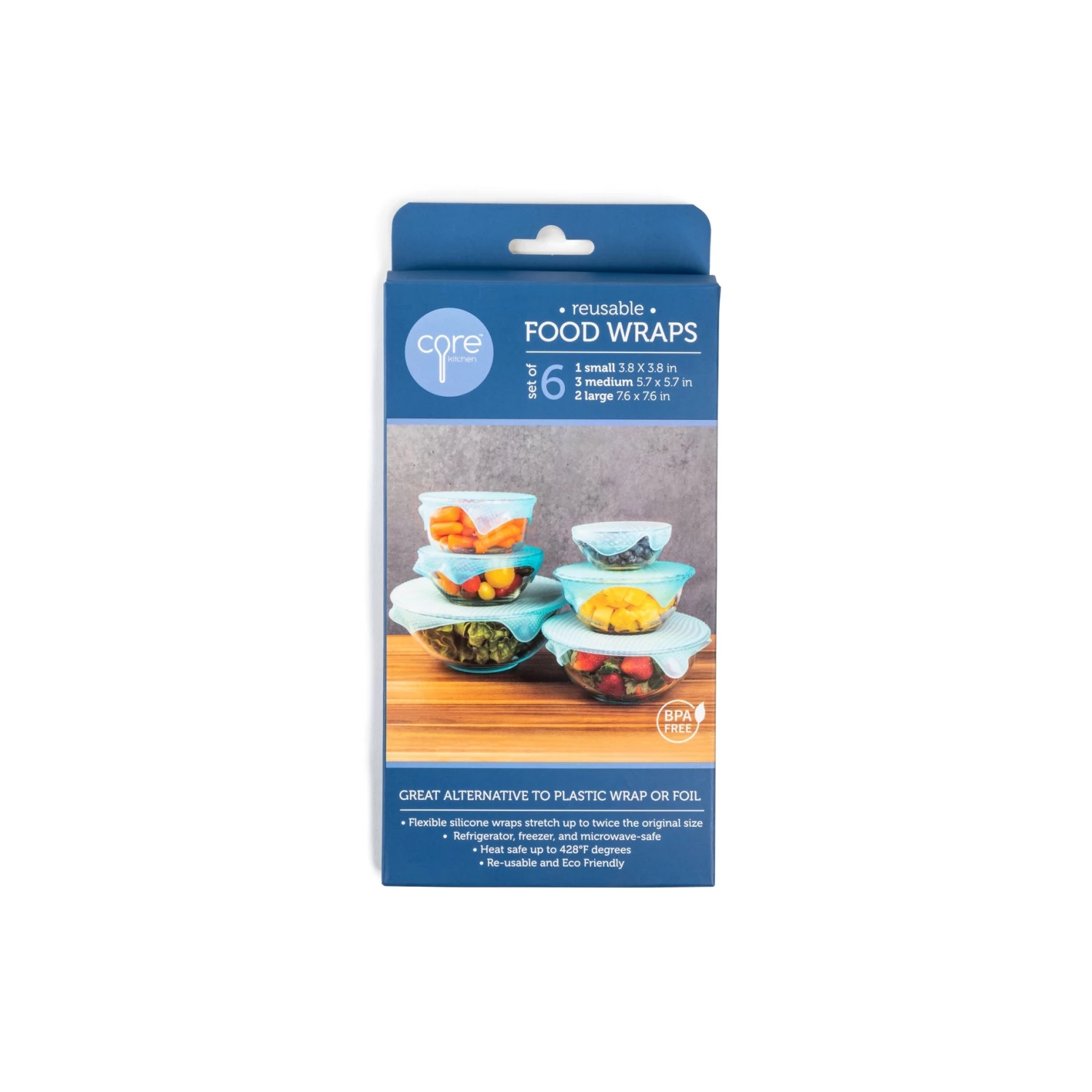CORE HOME FOOD STORAGE 6 PC REUSABLE FOOD WRAPS 1 CORE HOME FOOD STORAGE 6 PC REUSABLE FOOD WRAPS