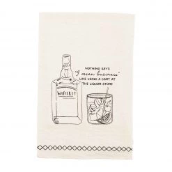MUDPIE LINENS WHISKEY DRINK DISH TOWEL