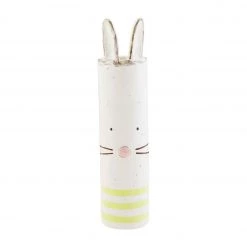 MUDPIE GREEN STRIPE BUNNY BUD VASE HOLIDAY