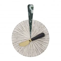 MUDPIE ROUND MARBLE BOARD SET, ASSORTED