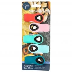 CORE HOME KITCHEN TOOLS MAGNETIC BAG CLIPS. SET OF 5