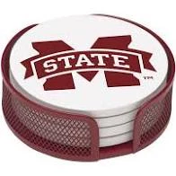 THIRSTYSTONE BAR & BEVERAGE MISSISSIPPI STATE COASTERS, SET OF 4