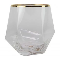 MARY SQUARE BAR & BEVERAGE STEMLESS GEOMETRIC WINE GLASS, SET OF 2