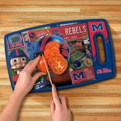 YOU THE FAN KITCHEN TOOLS OLE MISS RETRO CUTTING BOARD