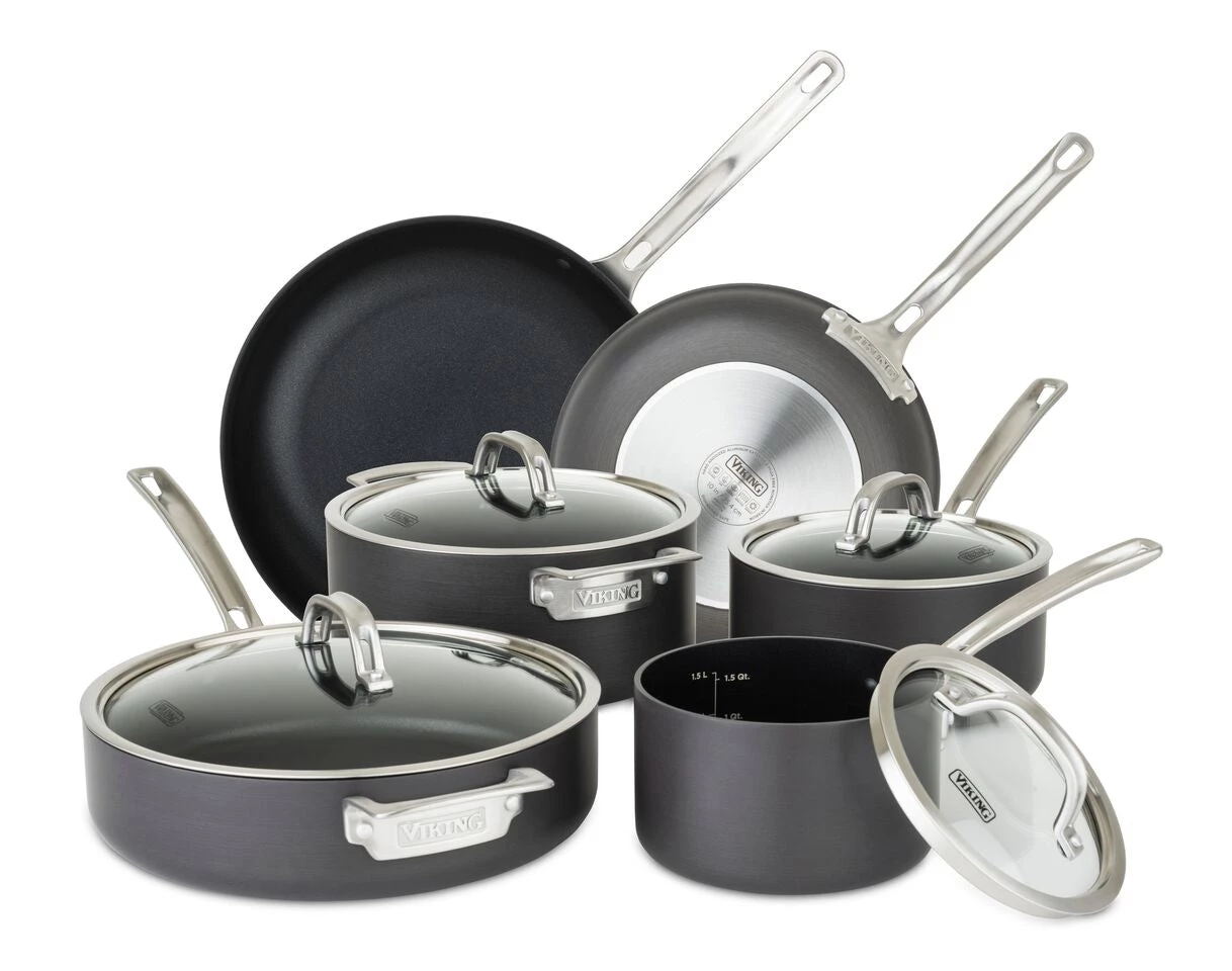 Clipper Corporation VIKING NON-STICK 10 PC SET, HARD ANODIZED 1 Clipper Corporation VIKING NON-STICK 10 PC SET, HARD ANODIZED