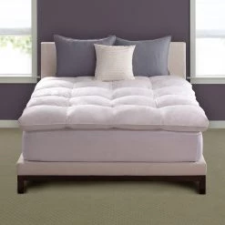 STANDARD TEXTILE ALLUVIAN BEDDING KING FEATHER BED TOPPER