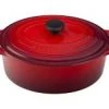 LE CREUSET/SCREWPULL COOKWARE 6.75 QT OVAL DUTCH OVEN CERISE