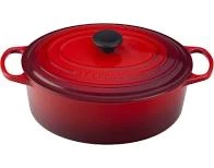 LE CREUSET/SCREWPULL COOKWARE 6.75 QT OVAL DUTCH OVEN CERISE