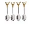 INDIA HANDICRAFTS SERVEWARE GILDED DEER SPOONS