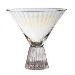SLANT IRIDESCENT BEVELED MARTINI GLASS BAR & BEVERAGE