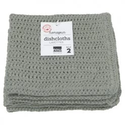 NOW DESIGNS LINENS HOMESPUN DISH CLOTH SET, GREY