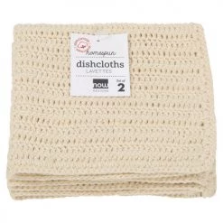 NOW DESIGNS HOMESPUN DISH CLOTH SET, NATURAL LINENS