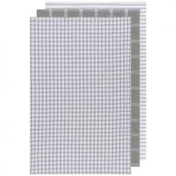 NOW DESIGNS LINENS TIC TAC TOE TOWEL SET, LONDON GRAY