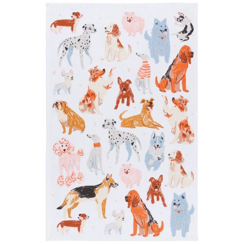 NOW DESIGNS PUPPY TEA TOWEL LINENS 1 NOW DESIGNS PUPPY TEA TOWEL LINENS