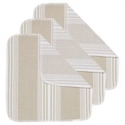 NOW DESIGNS SANDSTONE SCRUB-IT S/3 LINENS