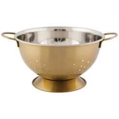 NOW DESIGNS KITCHEN TOOLS LG COLANDER, GOLD