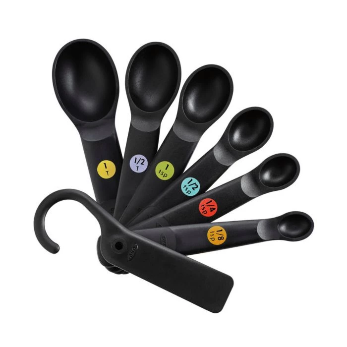 OXO GOOD GRIPS MEASURING SPOONS, 7 PC KITCHEN TOOLS 1 OXO GOOD GRIPS MEASURING SPOONS, 7 PC KITCHEN TOOLS