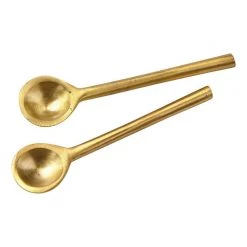 TAG SMALL BRASS SPOON SET, S/2