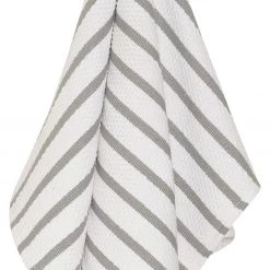 NOW DESIGNS LINENS GRAY BASKETWEAVE KITCHEN TOWEL